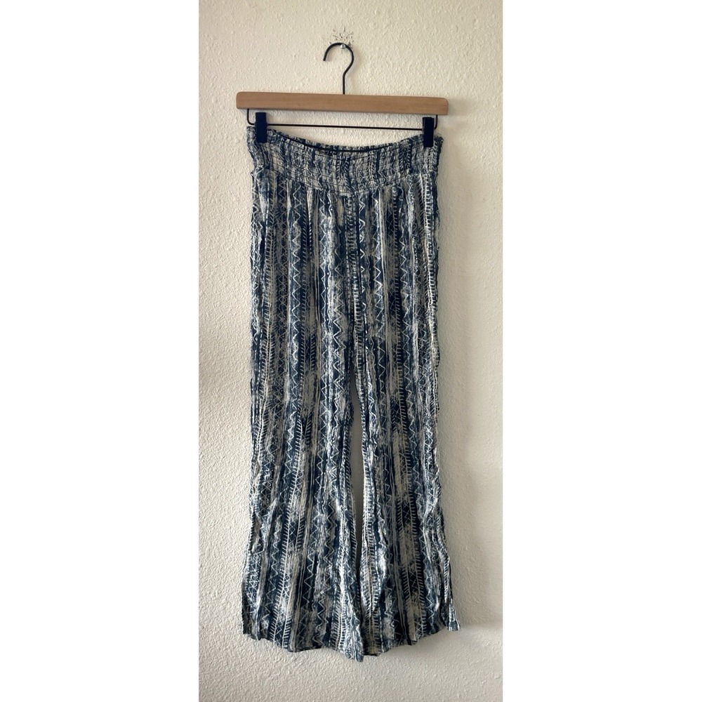 Oneill Womens Pants Medium Tie Dye Pull On Stretchy Waist Wide Leg Beachy Cute